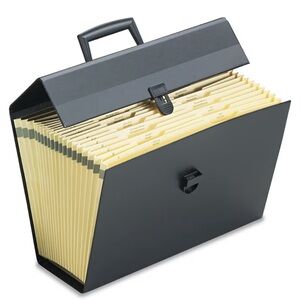 Black Portable File Organizer documents folder case - gently used